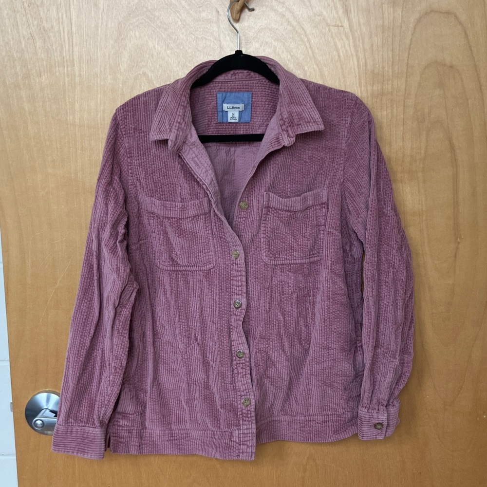 L.L. Bean Corduroy Shirt in Dusty Rose